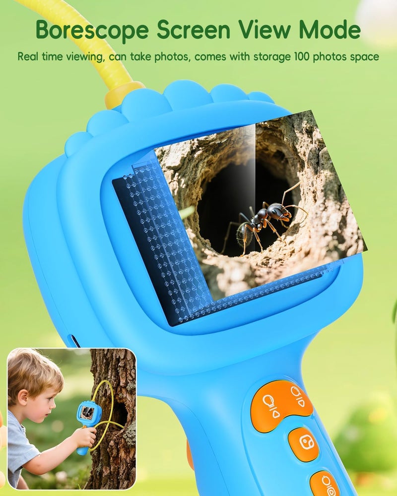 Ashfly Borescope Snake Camera with Light for Kids, Outdoor Educational STEM Toys, Science Gifts for 5 Year Old Boy, Camping Nature Activities, Best Birthday Gift for Boys, Girls Ages 4,5,6,7,8,9,10(Blue) - Image 5